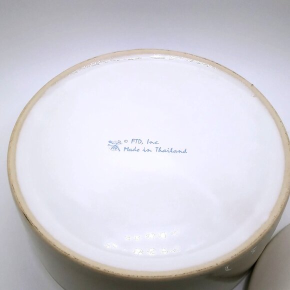 Vintage FTD Butterfly Ceramic Trinket Storage Jewelry Container with Lid 3" Tall - Picture 8 of 14